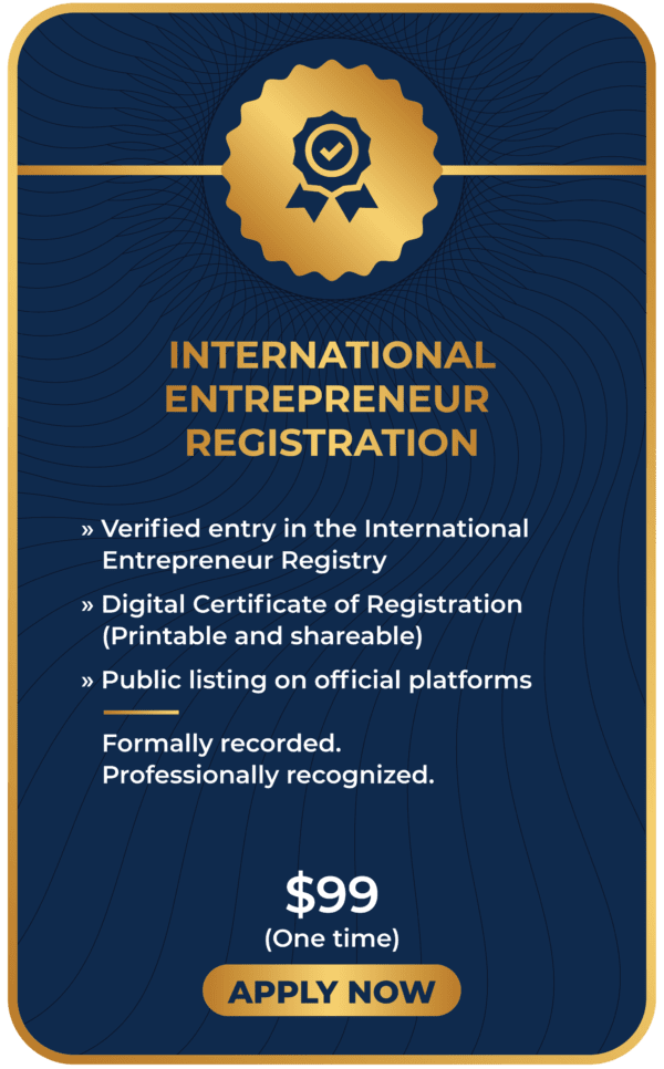 International Entrepreneur Registration